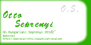 otto seprenyi business card